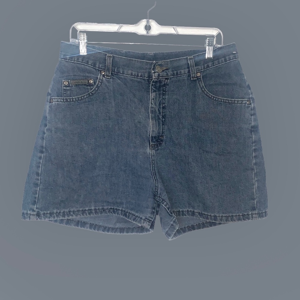 High-Waisted Light Wash Shorts